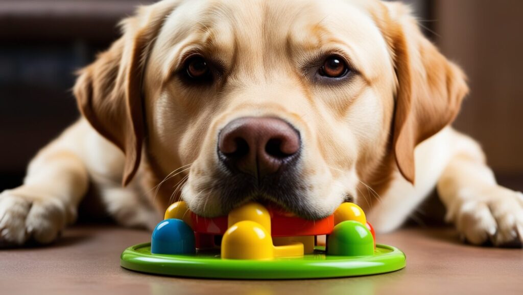 Cães reunidos em equipamentos de agility, interagindo e socializando de forma amigável